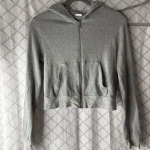 TNA Gray Waffle Knit Hoodie